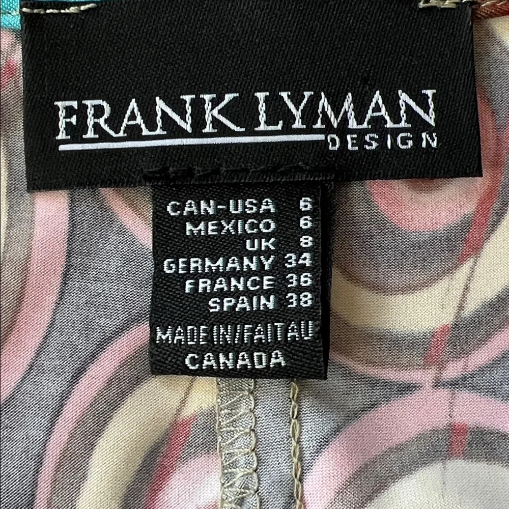 Frank Lyman Design Faux Wrap Butterfly Print  Dress - Picture 6 of 8